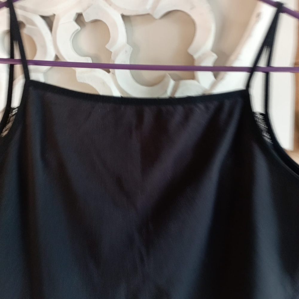 🔴 Deep Grey Strappy Lace Top - Picture 9 of 13